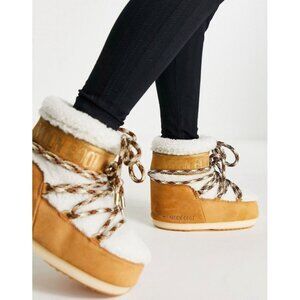 Moon Boot LAB69 Icon Light Low Shearling Suede Boots Women US 5.5-7 / EU 36- 38